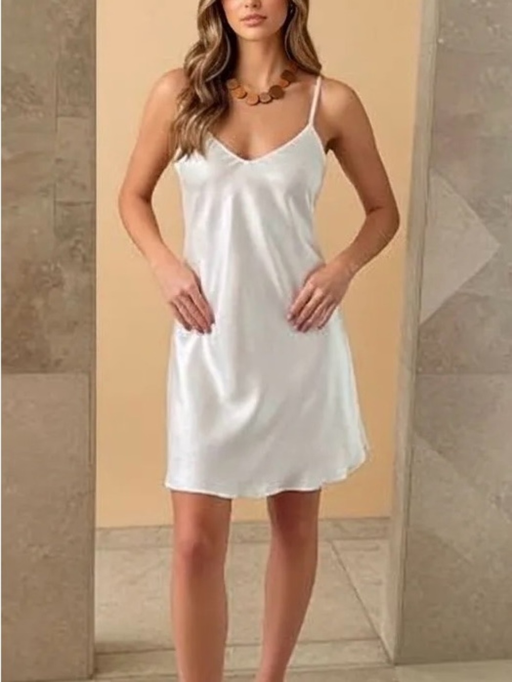 Farr West Liquid Satin Dress Slip M/L 38 Nightgown Nordstrom’s designer